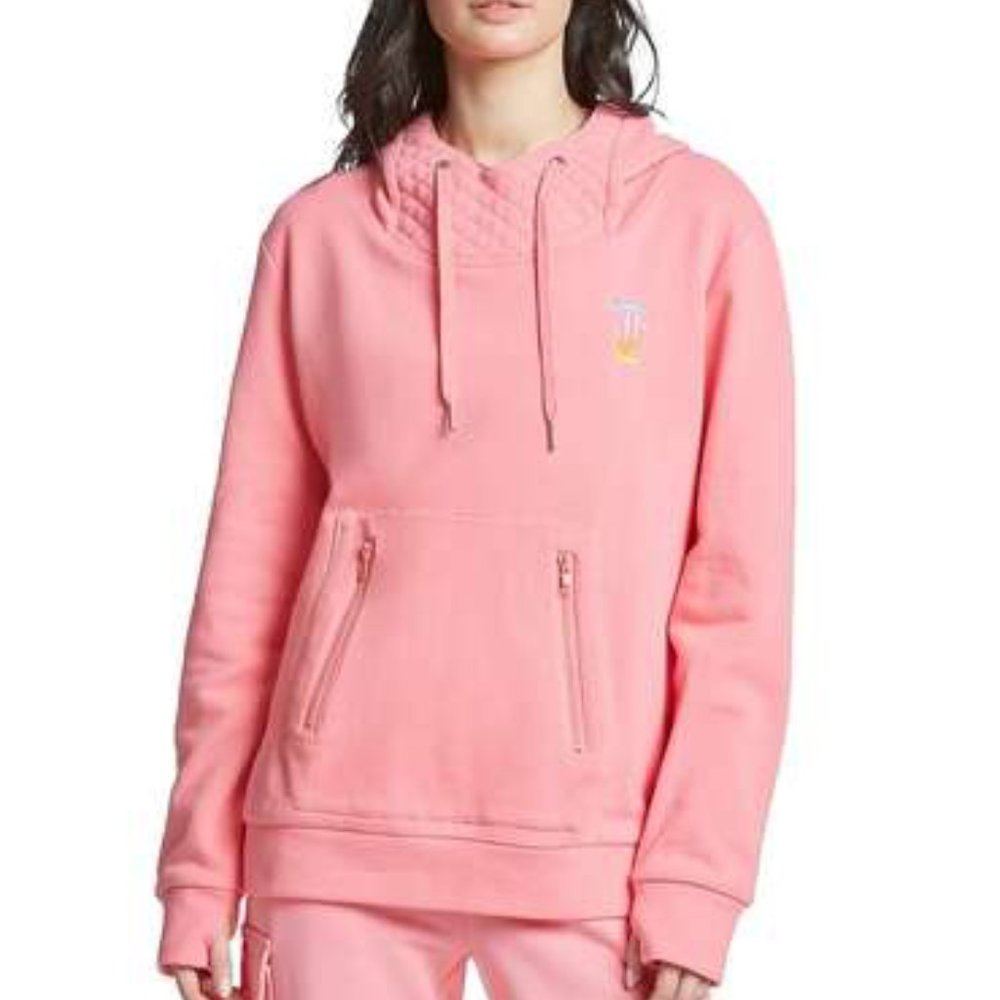 NWT! Juicy Couture‎ Women's French Terry Hoodie With Face Mask  Pink SMALL